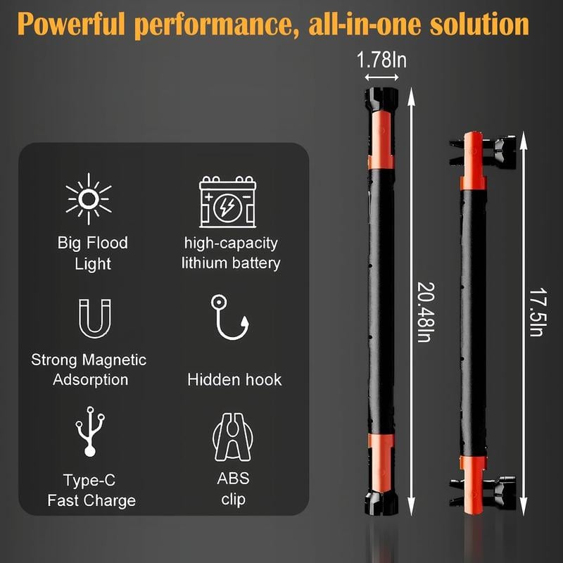 ✨Rechargeable Underhood Work Flashlight With A Magnetic Base And Hook✨