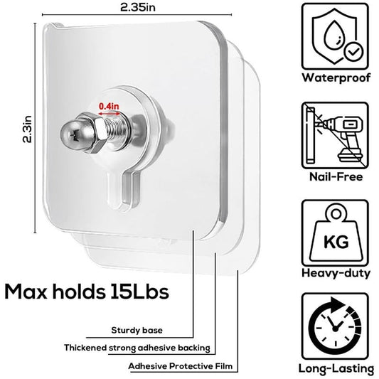 ⏰Final 3 Hours: Each One Only $1.5⚡No-Drill Screw Stickers Strong Adhesive No-Nail No Drilling Required Adhesive Wall Hooks
