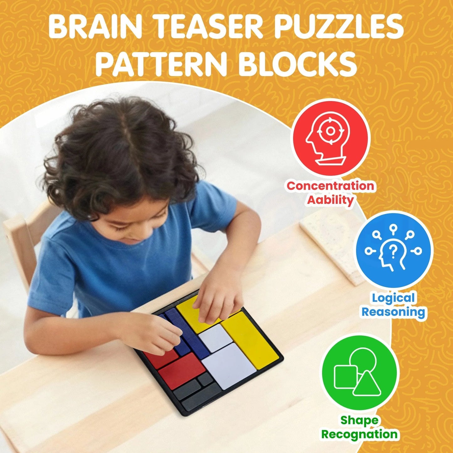 🧩 88-Level Brain Teaser Pattern Block Game: Boost Focus & Logic For Kids 🧠