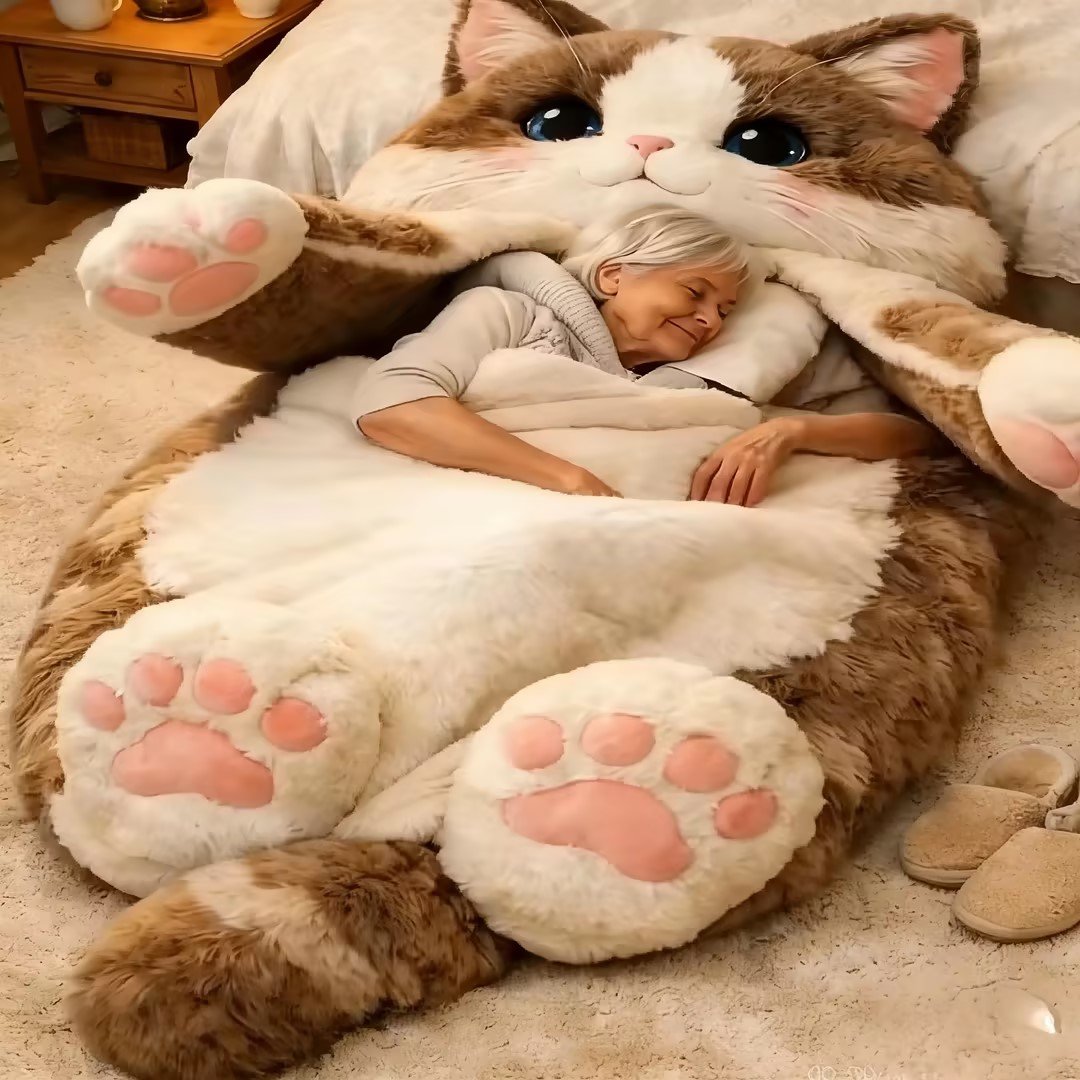 🔥Hot Sale 50% off🌟 Fluffy cat sleeping bag– Soft, Warm & Purrfectly Cozy🐱