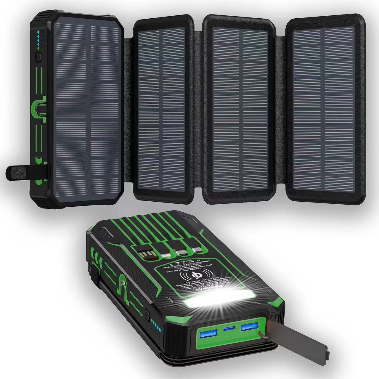 ⚡Outdoor Foldable Solar Large Capacity Charger Mobile Power Bank