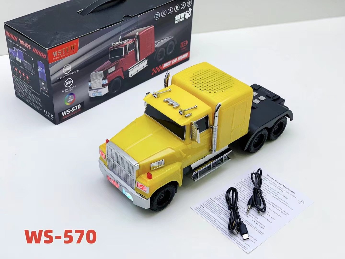 WS-570 Retro American Truck Model Bluetooth Replica Speaker – Portable HD Sound