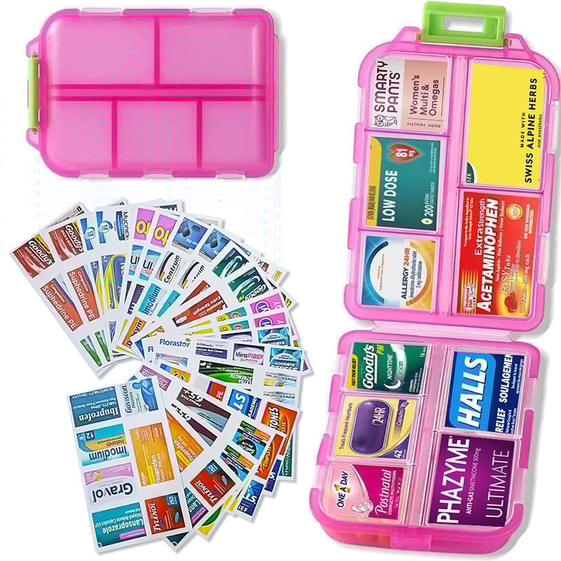 🌸Mother's Day Sale 49% OFF🔥Travel Pill Organizer Box (161 Labels for Customization)
