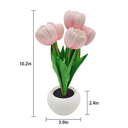 🏆Flash Sale⚡ 50K+ 🎁✨Simulation Tulip Nightlight with Vase Table Lamp🎄