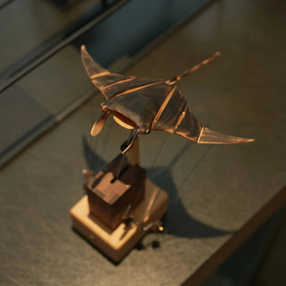 💥2nd Item 60% OFF🐠Upgraded Version Handmade Wooden Electric Bionic Manta Ray Ornament