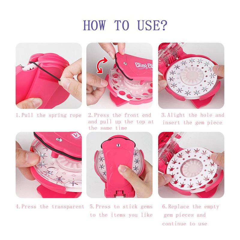 🔥Christmas Big Save🎄✨Glitter Diamond Styling Tools Hair Gemstone Styling Set to light up girls' hair, clothes, accessories, No Heat Required Hair Styling Accessories