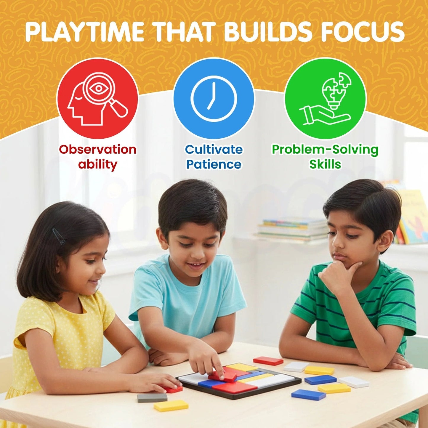 🧩 88-Level Brain Teaser Pattern Block Game: Boost Focus & Logic For Kids 🧠