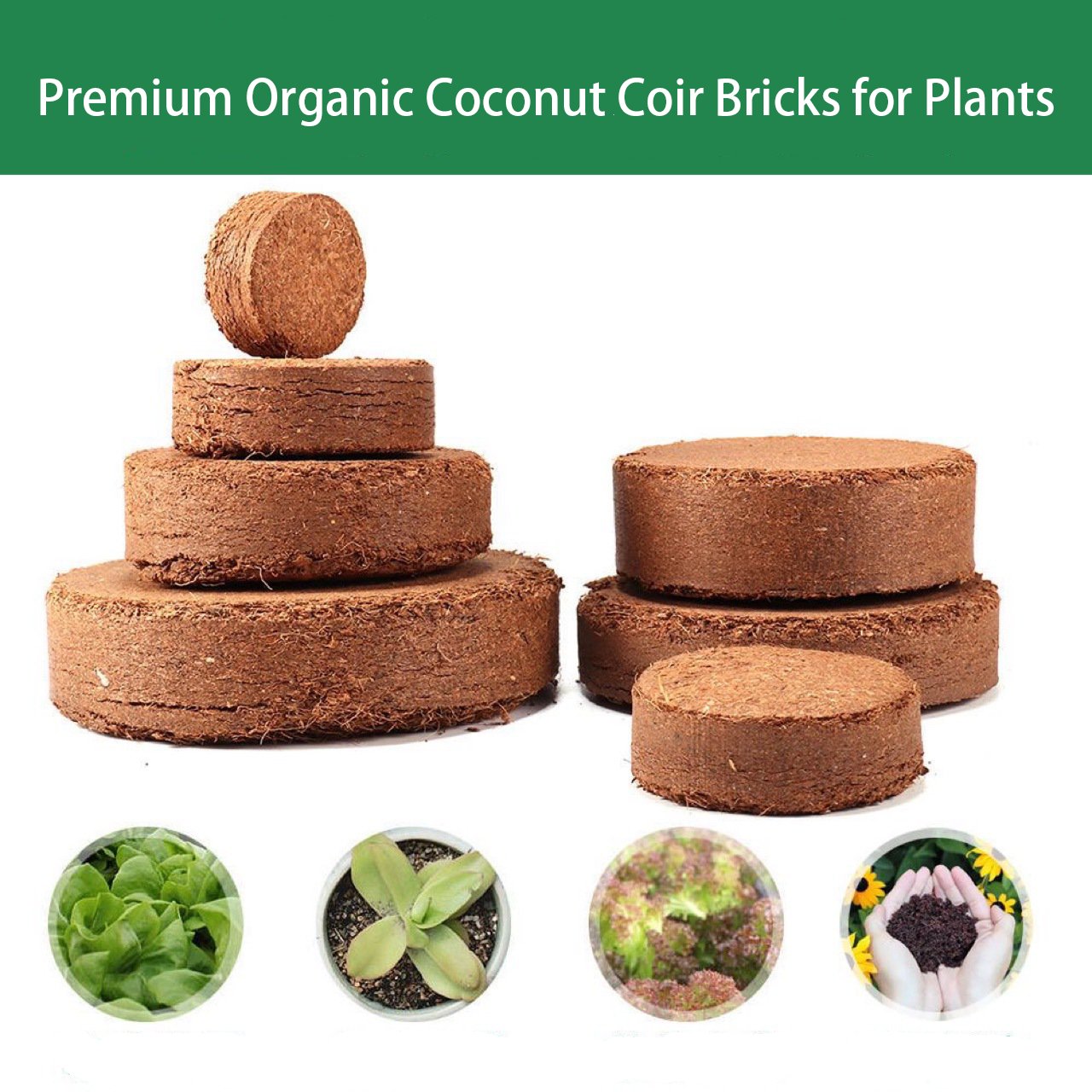 🔥LAST DAY 50% OFF🌱Premium Organic Coconut Coir Bricks for Plants