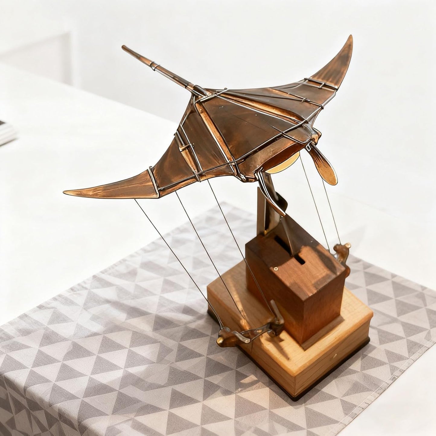 💥2nd Item 60% OFF🐠Upgraded Version Handmade Wooden Electric Bionic Manta Ray Ornament