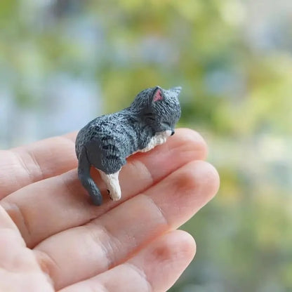 ⏰LAST DAY 60% OFF🔥 Hand-Painted Mini Cat Desk Figurines – Set of 5 Cute Cartoon Kitty Companions