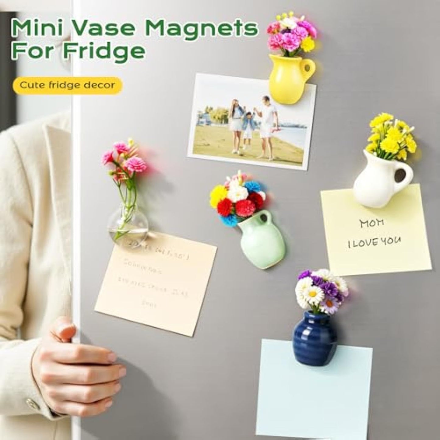 🌸Small items = big home joy!🏺Mini Vase Magnets for Fridge