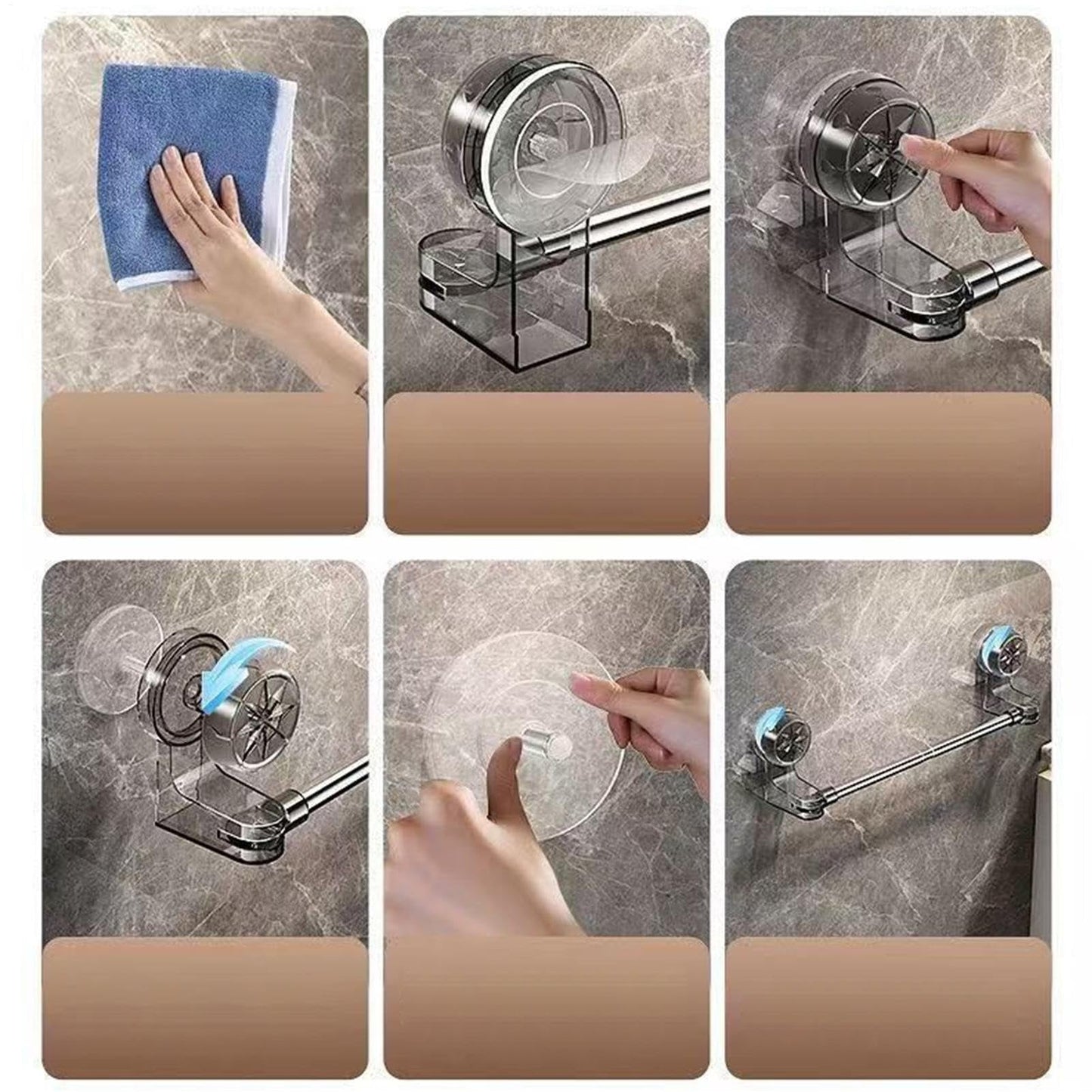 ⏰Limited-Time 49% Off - Christmas Special 🎄Stainless Steel Suction Cup Towel Rack