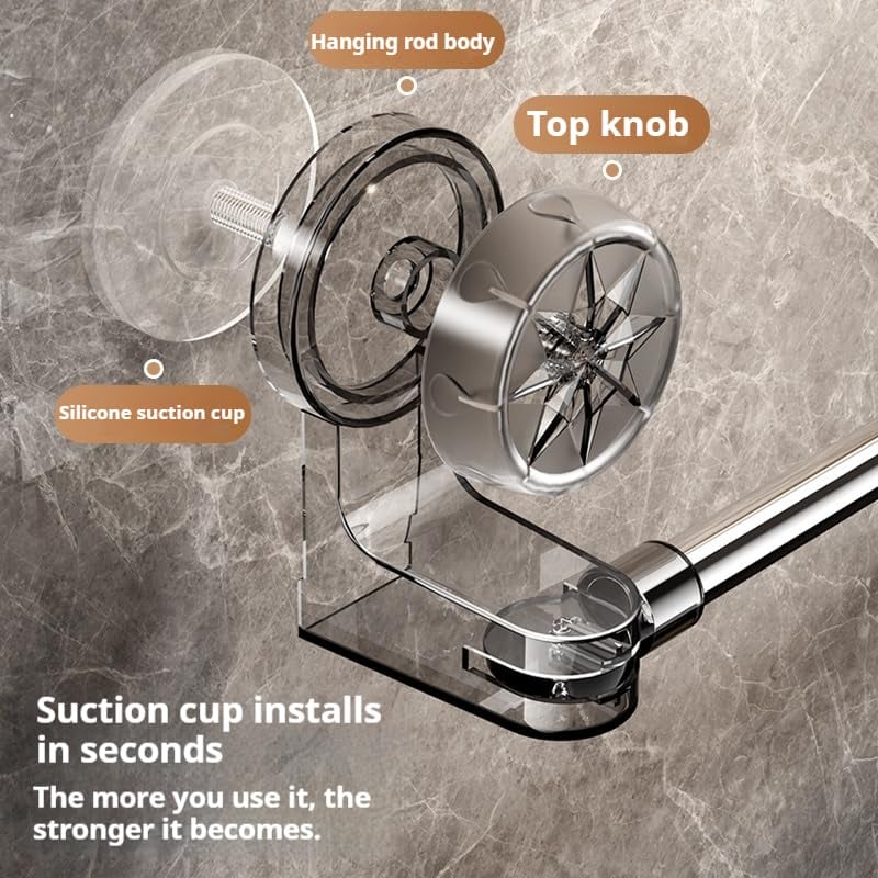 ⏰Limited-Time 49% Off - Christmas Special 🎄Stainless Steel Suction Cup Towel Rack