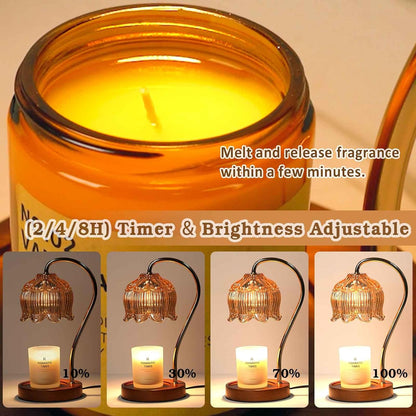 💥2nd Item 60% OFF + FREE SHIPPING 🎁🚚💥 Flower Candle Warmer Lamp with Timer, Dimmable Candle Lamp Warmer