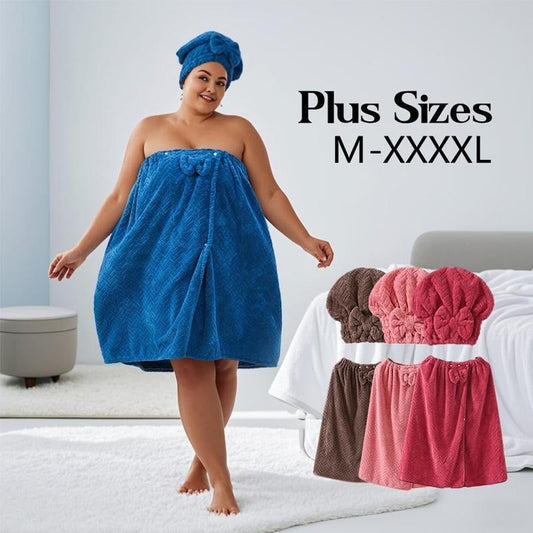 Plus Size Bath Skirt & Shower Cap Set