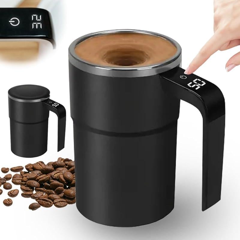 ✨Last Day 49% OFF - Electric coffee mug with a built-in LCD thermometer, perfect for brewing coffee, milk, cocoa, etc.