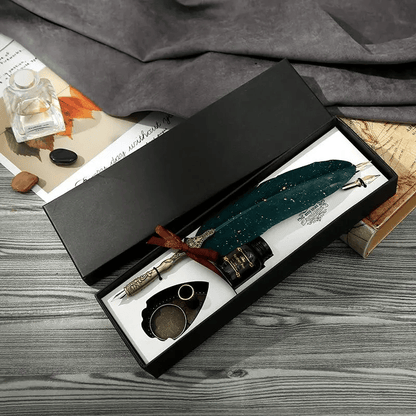 🔥Christmas Gift Choice🌟🖋️Exquisite Feather Quill Pen Set(💥Buy 3 Get 1 Free )