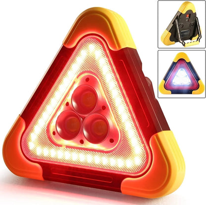 🔥For Your Safty🔥3-IN-1 Solar Emergency Triangle Warning Light at the Roadside