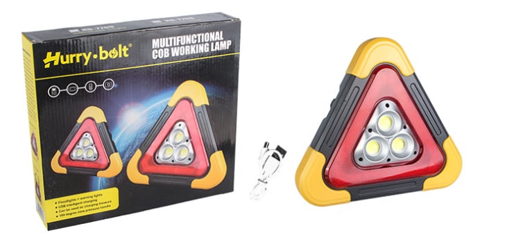 🔥For Your Safty🔥3-IN-1 Solar Emergency Triangle Warning Light at the Roadside