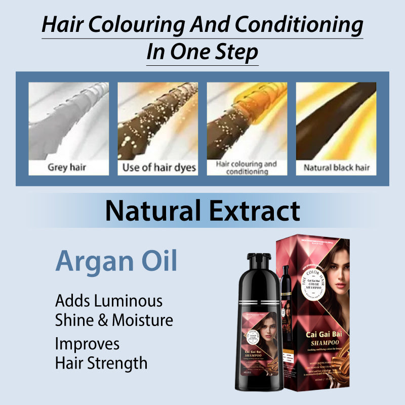 ⏳Time-Limited Special⏰3-in-1 Hair Coloring Shampoo, Plant Extracts for Vibrant Hair