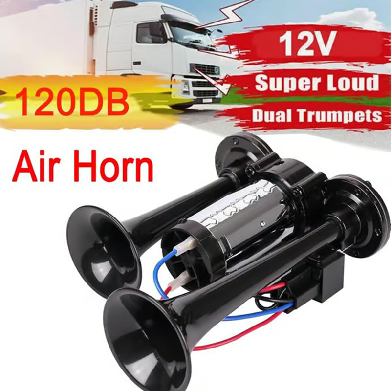 🎉New Year Gift 50% OFF!📢120dB Pneumatic Horn (12V/24V Universal) – Train-Like Sound for Trucks/Cars: Easy to Install!